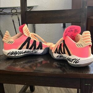 adidas Pink and Black Athletic Shoes